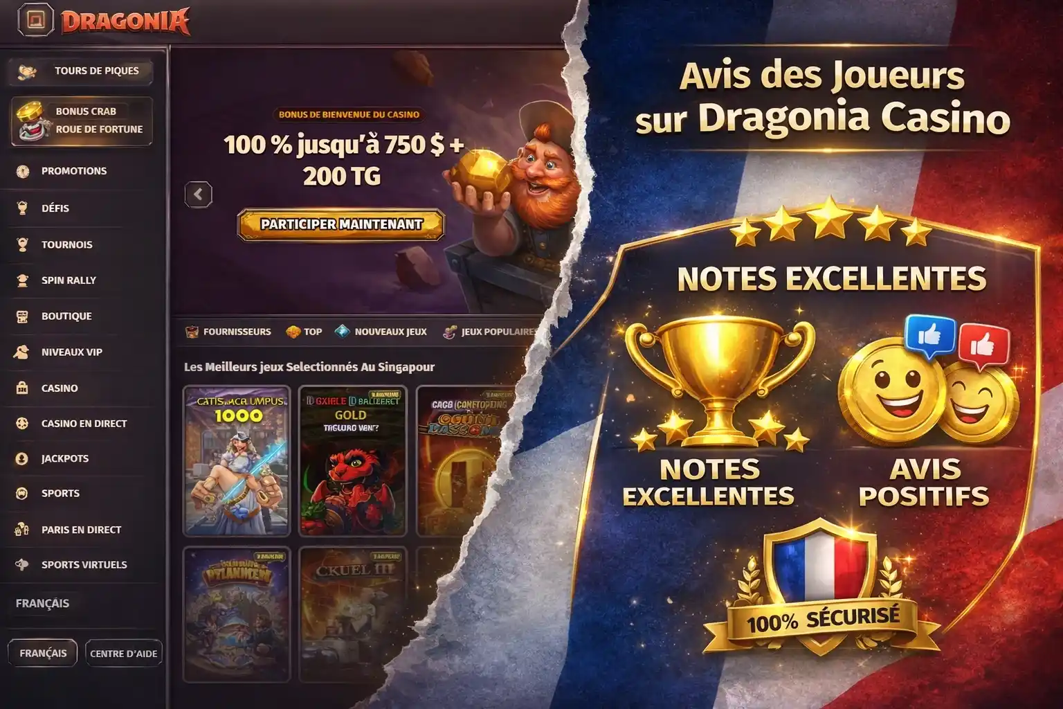 Avis des Joueurs sur Dragonia Casino